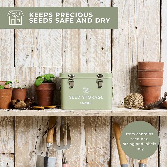 Seed Storage Box – Metal Seed Packet Organizer - Image 4