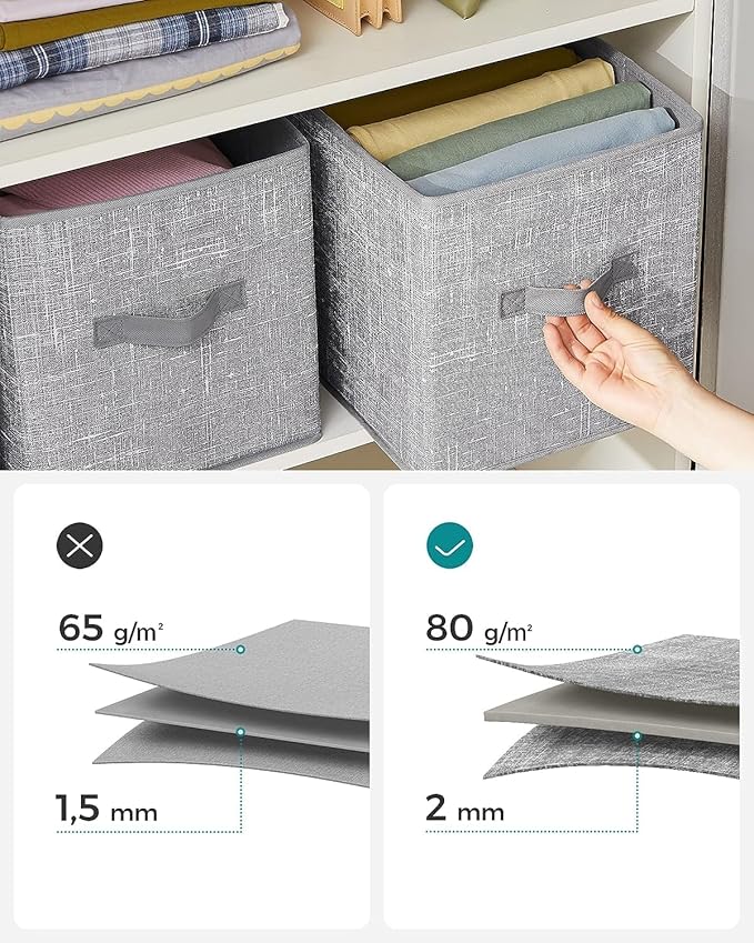 SONGMICS Storage Cubes, 11-Inch Non-Woven Fabric Bins - Image 6