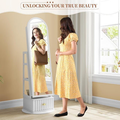 63" Full Length Mirror Jewelry Cabinet - Image 2