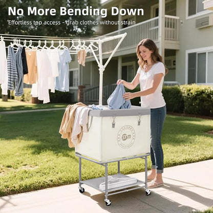 STORAGE MANIAC Rolling Laundry Cart - Image 2