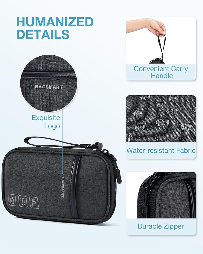 BAGSMART Cord Organizer Travel Cable Organizer Bag Tech Electronic Organizer - Image 6