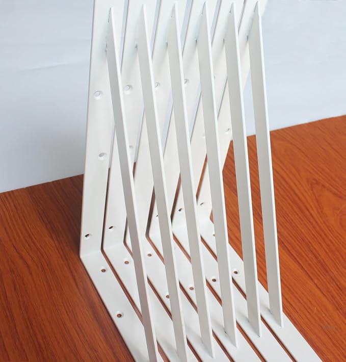 16 Pack L14 x H 10" White Heavy Duty Shelf Brackets - Image 4
