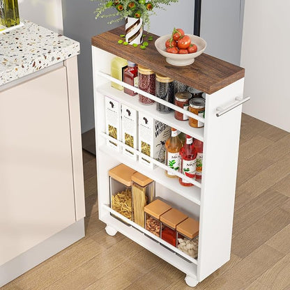 Tribesigns Slim Storage Cart, Rolling Narrow Kitchen Cart on Wheels by Unknown