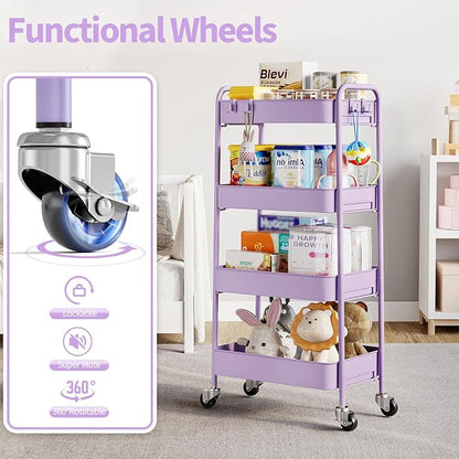 TOOLF 4-Tier Rolling Cart - Image 5