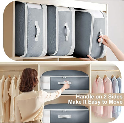 Comforter Storage Bag - 130L Large Capacity Blanket Storage Bags 4-Layer Ultra - Image 4
