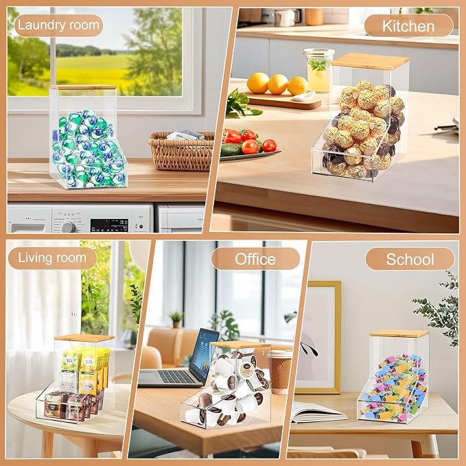 JYPS Laundry Box, Acrylic Dishwasher Pod Holder - Image 7