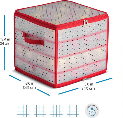 ZOBER Christmas Ornament Storage Box Plastic - Image 6
