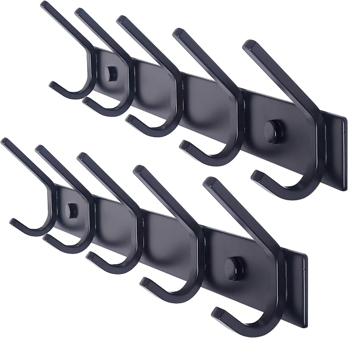WEBI Coat Rack Wall Mounted, 5 Coat Hooks by WEBI