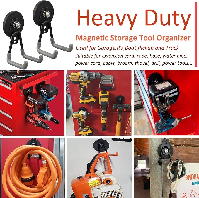 ULIBERMAGNET Heavy Duty Magnetic Hooks, Strong Large Magnet Hooks - Image 5
