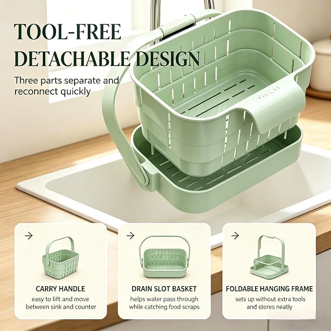 Foldable Hanging Sink Drain Basket, Stretchable Kitchen Sink Strainer, 2026 - Image 4