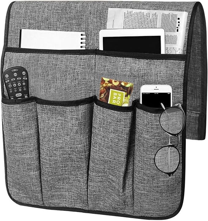 IPENNY Cotton Linen Sofa Couch Remote Control Holder Chair Armrest Caddy Pocket by Unknown