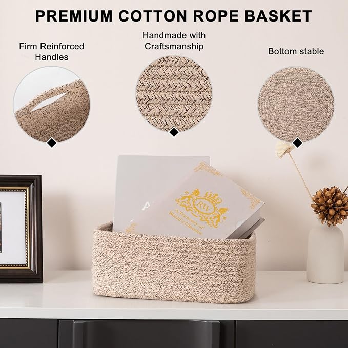 4 Pack Small Storage Shelf Baskets - Image 6