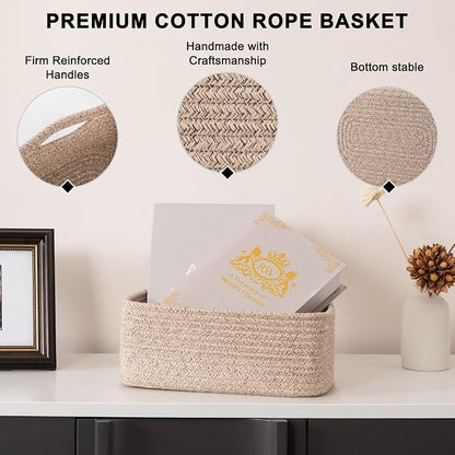 4 Pack Small Storage Shelf Baskets - Image 6