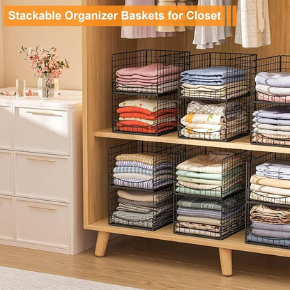 JKsmart 4-Tier Stackable Closet Organizer，Extra Large Clothing Cupboard - Image 8