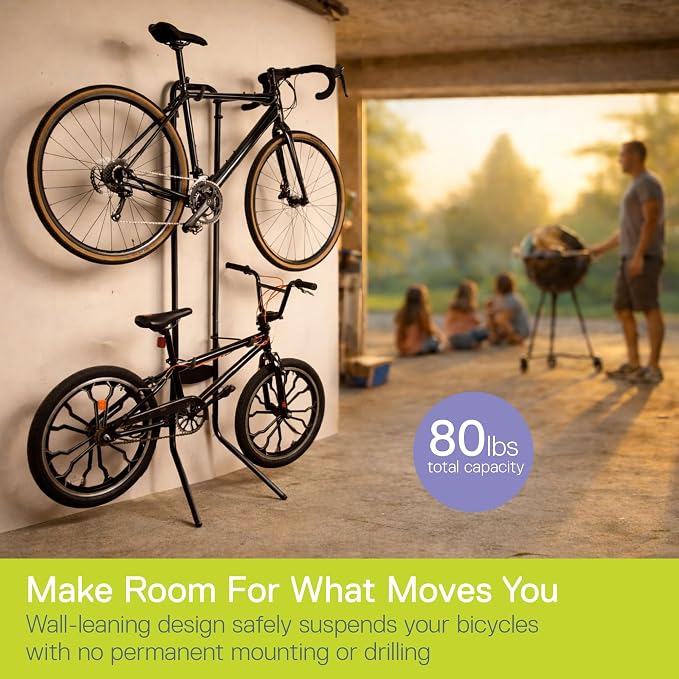 Delta Cycle Michelangelo 2 Bike Storage Rack Black - Image 2