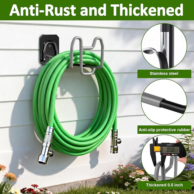 Garden Hose Holder with Hook - Image 2