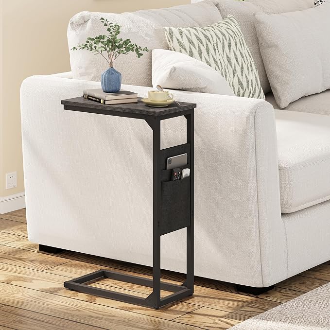TUTOTAK C Shaped End Table, Side Table - Image 2