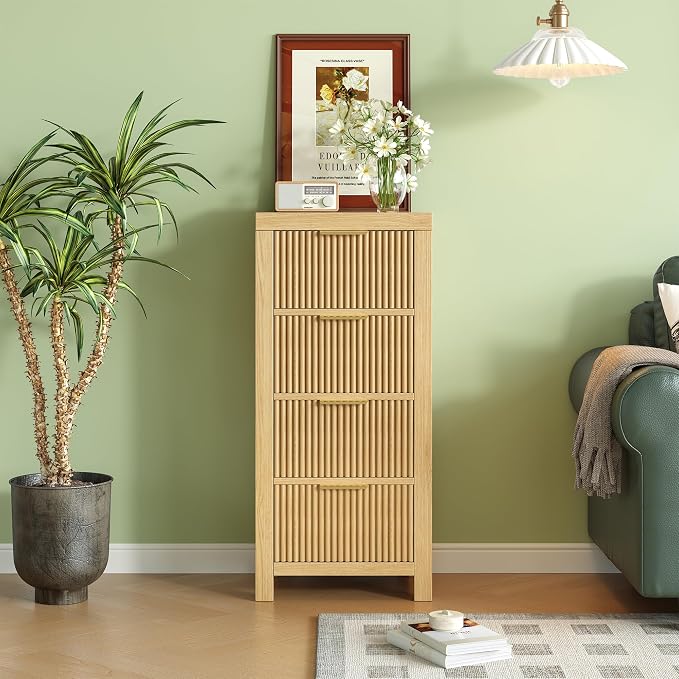 Mid-Century Modern Tall Wooden Dresser by LSKTGA
