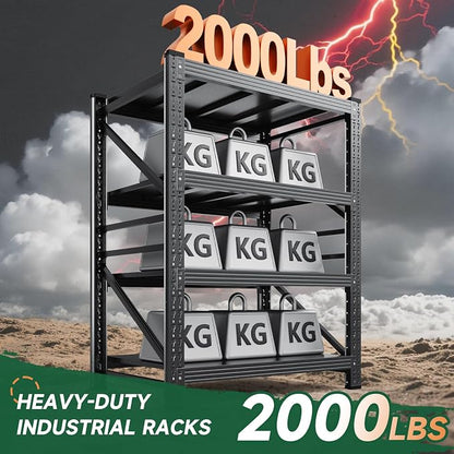 Letaya 2000LBS Storage Shelves Heavy Duty, 4 Tier Adjustable Utility Rack Shelf - Image 3