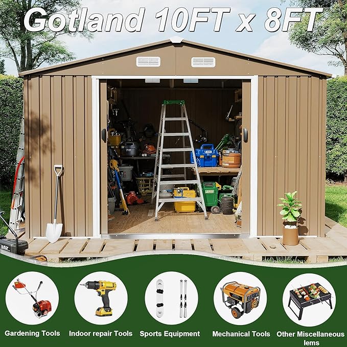 Gotland 10FT x 8FT Sheds & Outdoor Storage, Storage Shed - Image 4