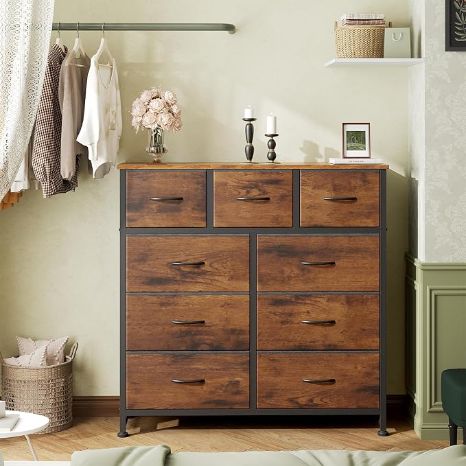 OLIXIS 9 Drawer Tall Dresser for Bedroom, Closet Organizers and Storage | - Image 2