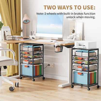 Marbrasse Rolling File Cart - Image 4