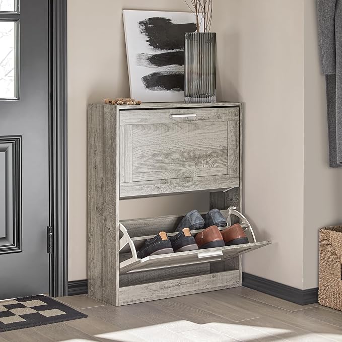 Haotian Enclosed Shoe Rack for Entryway | Shoe Cabinet by Haotian