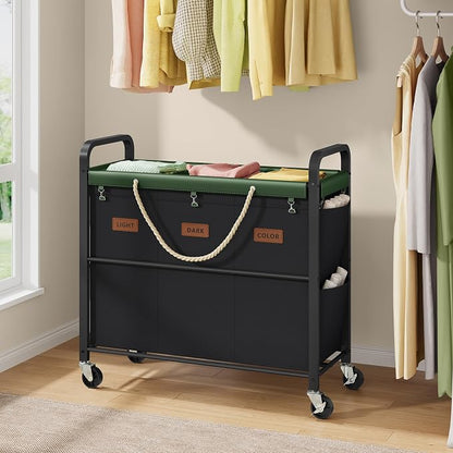 Tajsoon 148L Large Laundry Sorter 3 Section, Laundry Hamper - Image 7