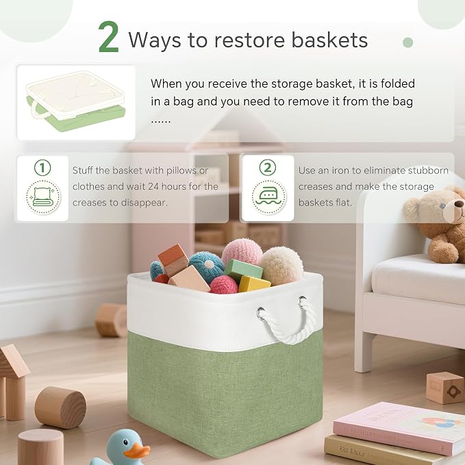 FinishingBo 11 inch Cube Storage Bin - Image 5