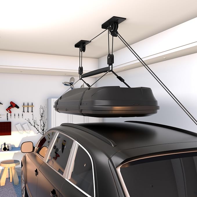 Cargo Box Pulley System for Garage Storage, Heavy-Duty - Image 2