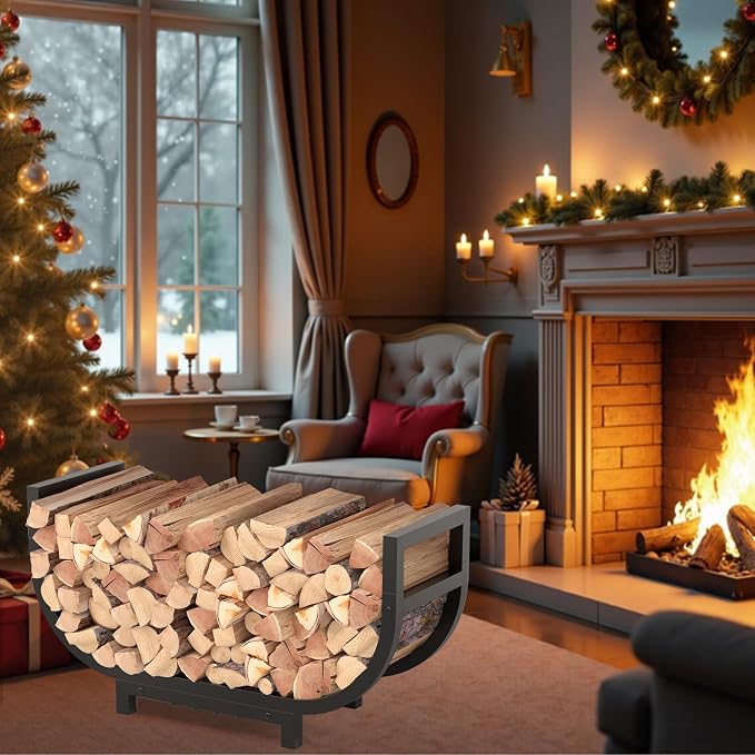 30-inch Firewood Rack Outdoor Indoor - Image 2