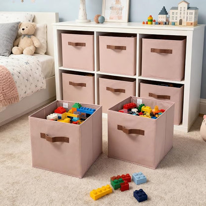 GRANNY SAYS Cube Storage Bins, 11 Inch Cube Organizer, Dusty Pink, Sturdy - Image 2