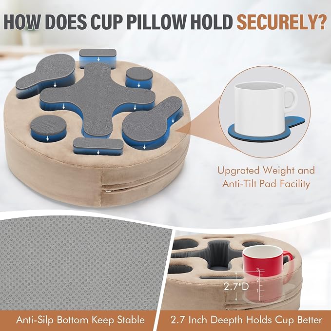 INNO STAGE Couch Cup Holder-Sofa Cup Holder Pillow | Couch Caddy Buddy | Drinks - Image 4