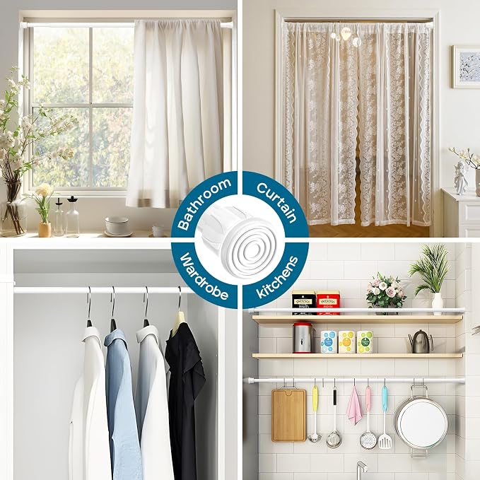 AIZESI Spring Tension Curtain Rods Short Tension Rod - Image 3