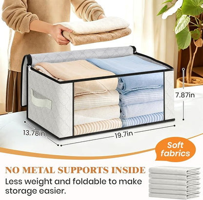Fab totes 35L Closet Organizers and Storage, Foldable Under Bed Storage - Image 2