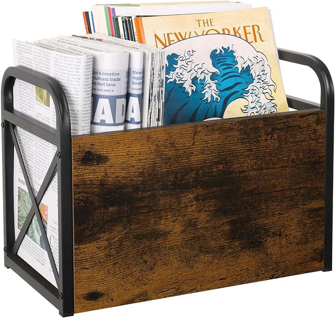 YINMIT Magazine Holder, Magazine Rack Floor, Magazine Storage Basket, Folder by YINMIT