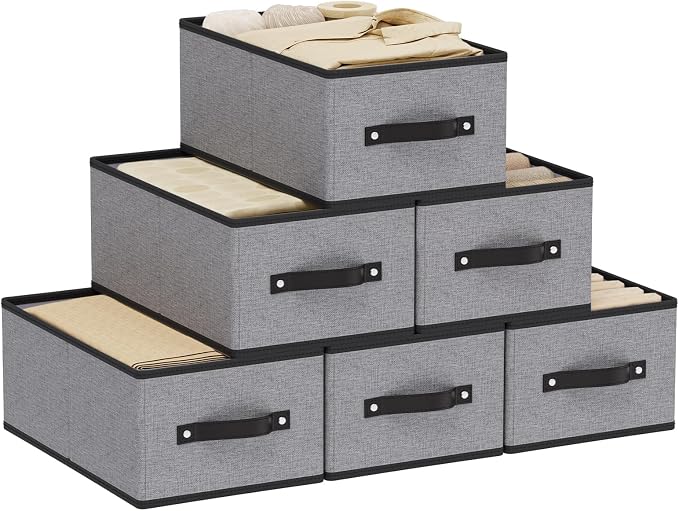 Clothing Storage Bins, 16.1 × 9.8 × 6.5 Inch Storage Cubes by YheenLf