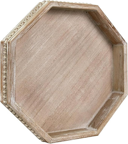 MAONAME Wood Serving Tray, Farmhouse Wooden Tray by MAONAME