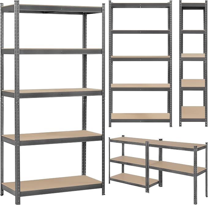 Topeakmart 5-Tier Garage Storage Shelving Unit Adjustable Metal Shelves Heavy - Image 6