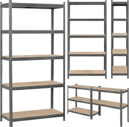 Topeakmart 5-Tier Garage Storage Shelving Unit Adjustable Metal Shelves Heavy - Image 6