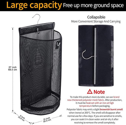 Hanging Collapsible Mesh Laundry Hamper - Image 2