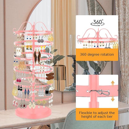 17Dec 6 Tier Rotating Jewelry Organizer Stand, 230 Holes Earring Holder - Image 4