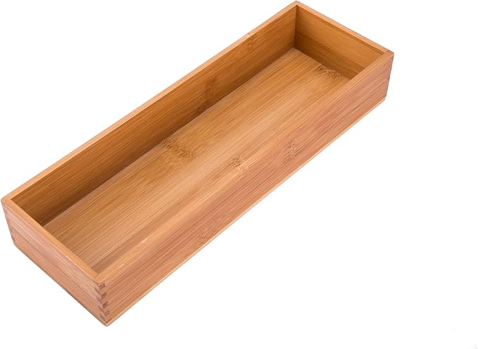 Bamboo Drawer Oragnizer Box, Kitchen Seasoning Organizer Tray, Tableware Knife by Sansnow