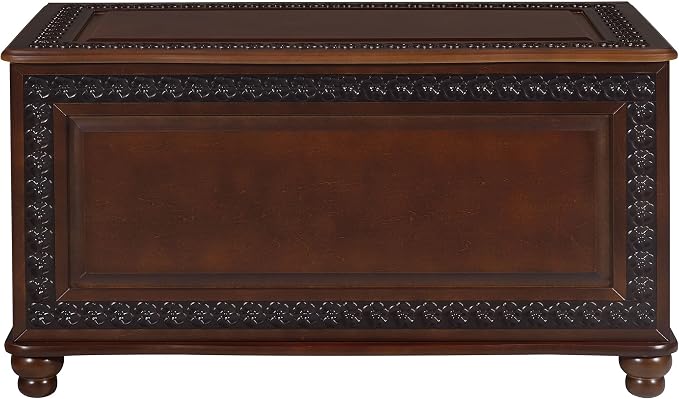 BOWERY HILL 40" x 21" Traditional Wood Cedar Blanket Chest, Flip Open Storage - Image 7
