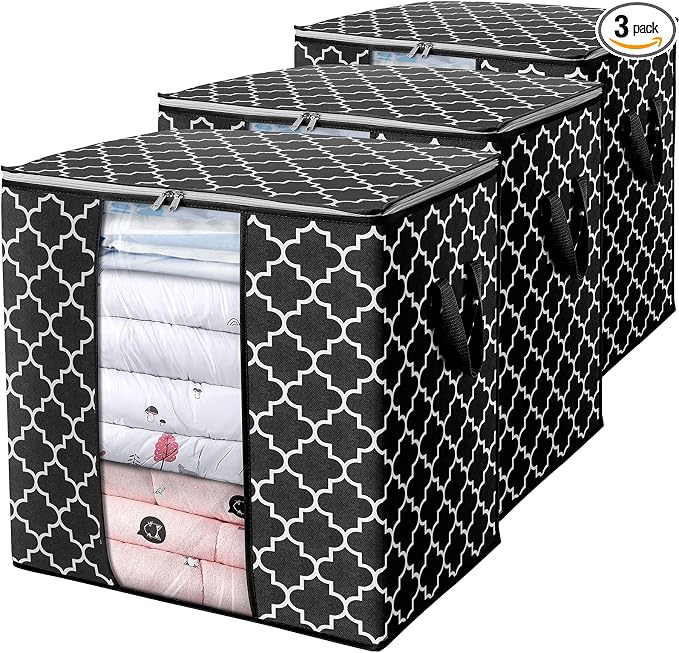 WISELIFE Storage Bags Large Blanket Clothes Organization and Storage Containers by WiseLife