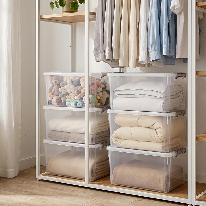 Citylife 6 Packs 44.4 QT Plastic Storage Bins - Image 7