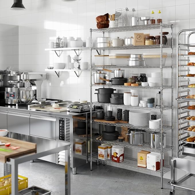 14" Deep x 48" Wide x 86" Height Wire Shelving Kit | 8-Tier | NSF Commercial - Image 2