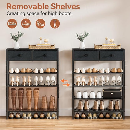 Shoe Rack for Entryway, 5 Tier Shoe Organizer - Image 7