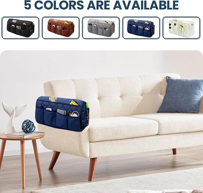 MEHIDFY Armchair Caddy, Waterproof Sofa Armrest Organizer, Non Slip Recliner - Image 7