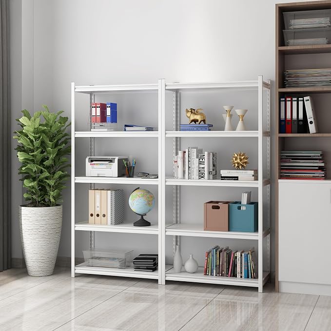5 Tier Metal Storage Shelves Adjustable Garage Shelving, Heavy Duty Industrial - Image 8